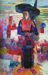 H'mong ethnic girl 100x150cm oil on canvas 2010. p 3.0