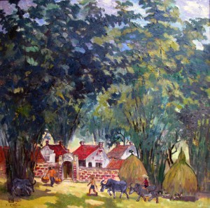 Landscape 100x100 cm oil on canvas,2011