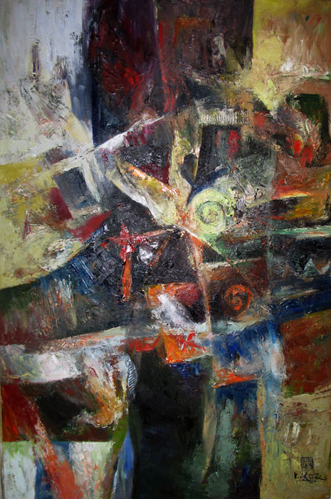 abstract 80x130cm  oil on canvas