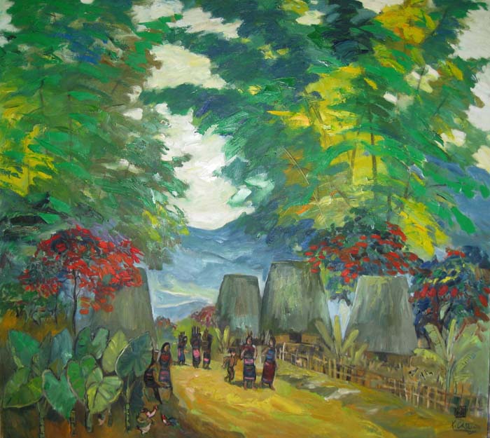 Landscape 130x130cm oil (sold)