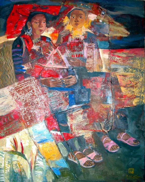 Mẹ and child 60x80cm oil (sold)