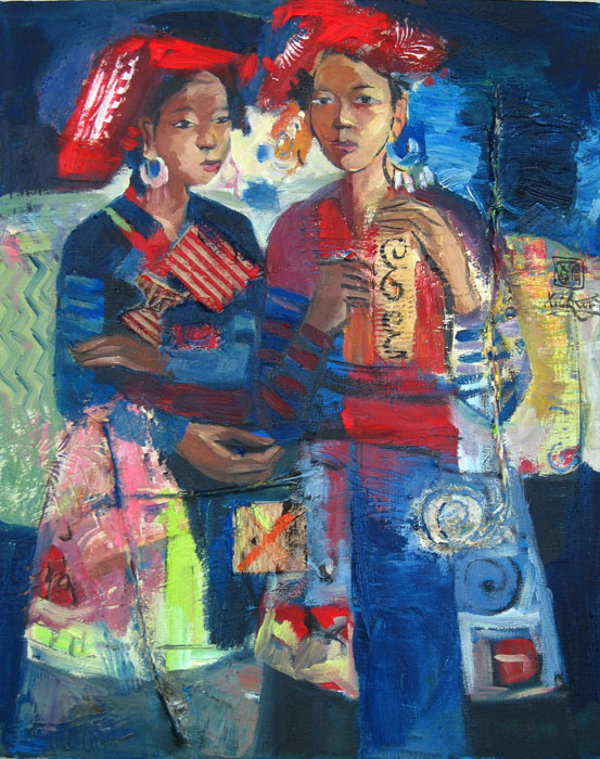 Two sisters 50x70cm oil (2) (sold)