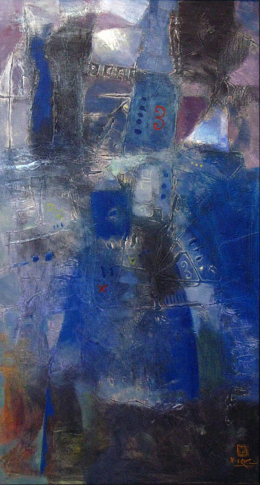 abstract 50x110cm oil on canvas p 2
